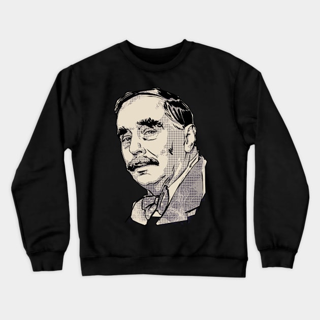 H.G. Wells Crewneck Sweatshirt by Ed Labetski Art